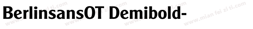 BerlinsansOT Demibold字体转换